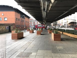 Living Green Screens hard at work under Hammersmith Flyover