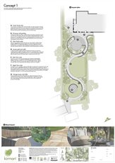 Long and thin rear garden concept 1 of 2